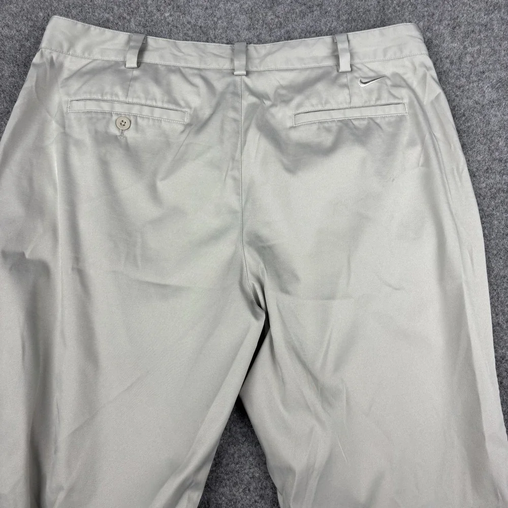 Nike Dri-Fit Golf Pants Mens 36x32 Beige Khaki Performance Stretch Casual‎ Light
